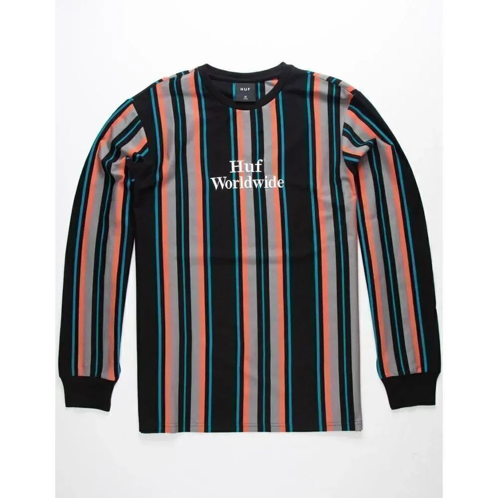 ✨HP✨HUF Vert Knit Stripe Mens Long Sleeve Sz 2XL T-Shirt✨